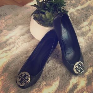 Tory Burch Black Sally Wedge